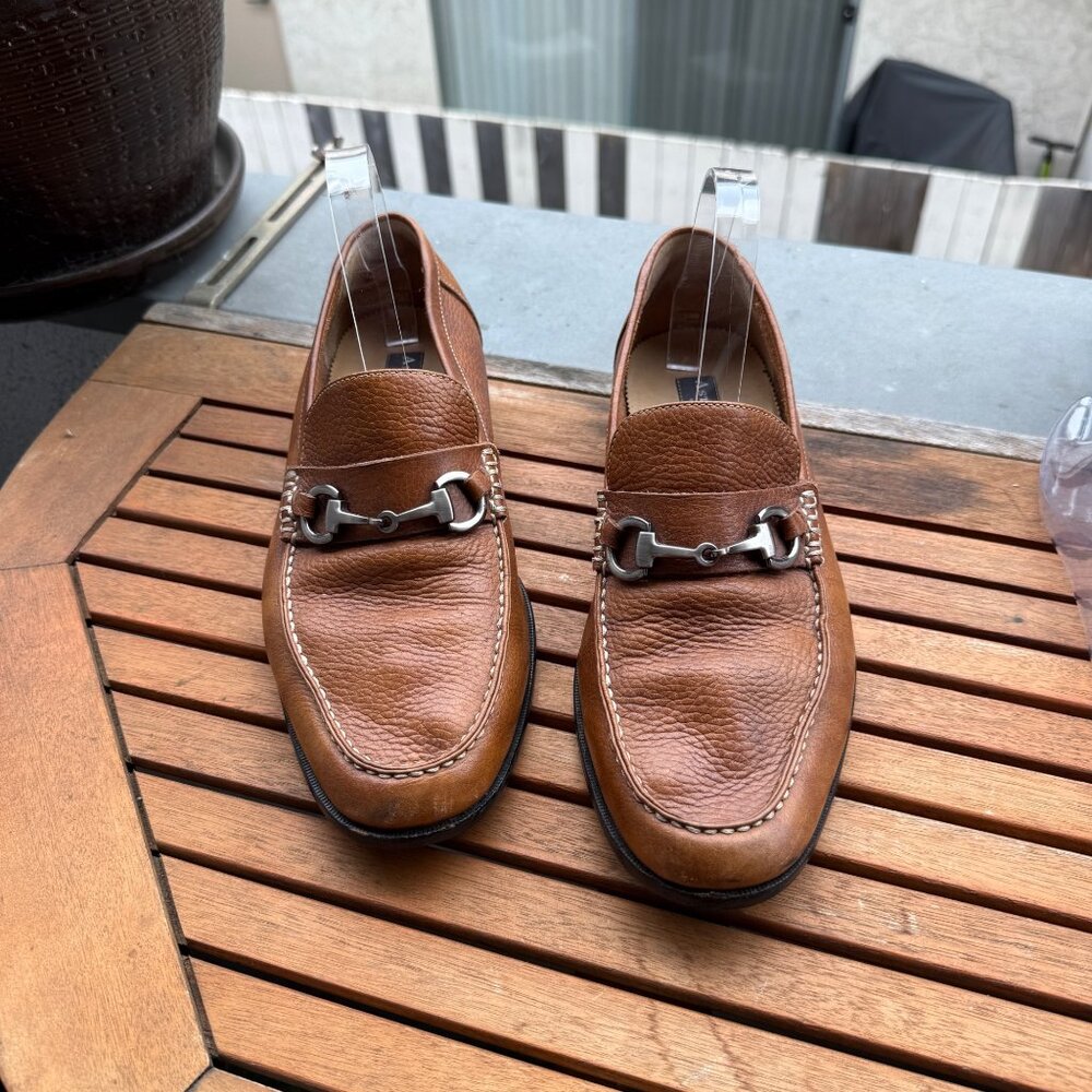 Mens Aston Brown Leather Loafers Size 8